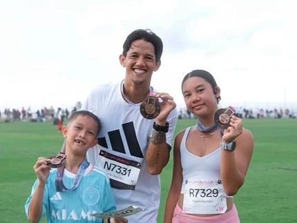 Momen Irfan Bachdim Ajak Kedua Anak Ikut Lomba Marathon, Seru Jadi Family Quality Time