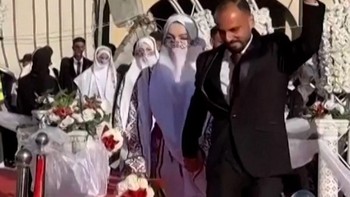 54 Pasangan Palestina Ikuti Pernikahan Massal di Gaza