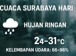 Cuaca Surabaya Hari Ini, Hujan Ringan dengan Suhu Relatif Sejuk