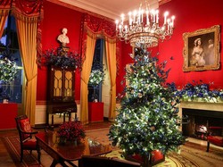 Sambut Natal, Gedung Putih Bersolek dengan Dekorasi Bertema Patriotisme