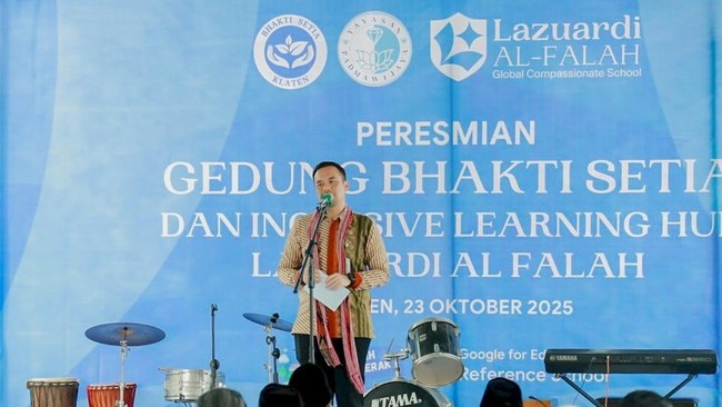 Wabup Klaten Benny mendukung Sekolah Lazuardi Al Falah yang menyediakan akses pendidikan inklusif bagi siswa disabilitas lewat Inclusive Learning Hub.