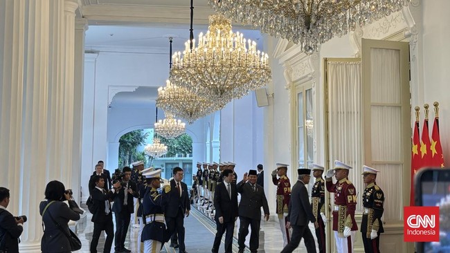 Ketua MPR China Wang Huning temui Prabowo di Istana Merdeka pada Kamis (4/12).