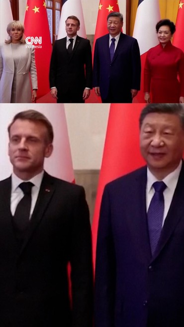 Momen Pertemuan Macron dan Xi Jinping di Beijing