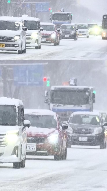 Salju Tebal Selimuti Kota-kota di Jepang, Kecelakaan Merajalela