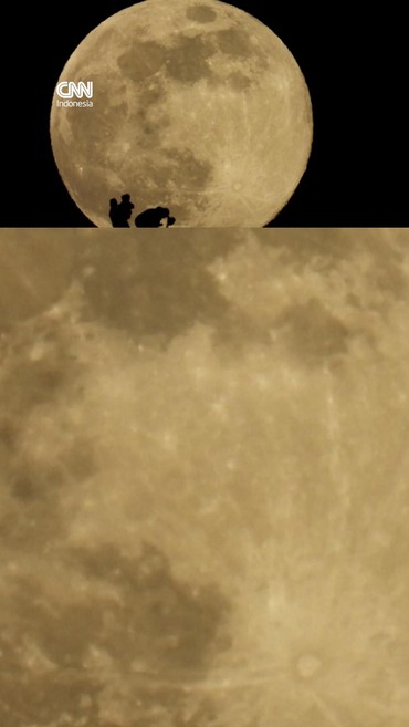 Intip Keindahan Bulan Purnama Supermoon di Langit Spanyol