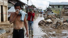 FOTO: Bau Busuk Mulai Tercium di Aceh Tamiang Pascabanjir