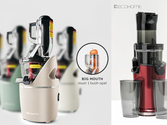 Hasil Jus Tanpa Ampas! Ecohome Slow Juicer ESJ 999 SG Jadi Solusi untuk Kamu Sehat Setiap Hari