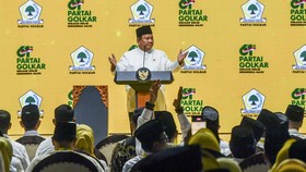 Prabowo Kritik Demokrasi dan HAM ala Barat di HUT Golkar