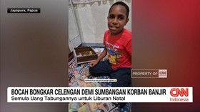 VIDEO: Bocah Bongkar Celengan demi Sumbangan Korban Banjir