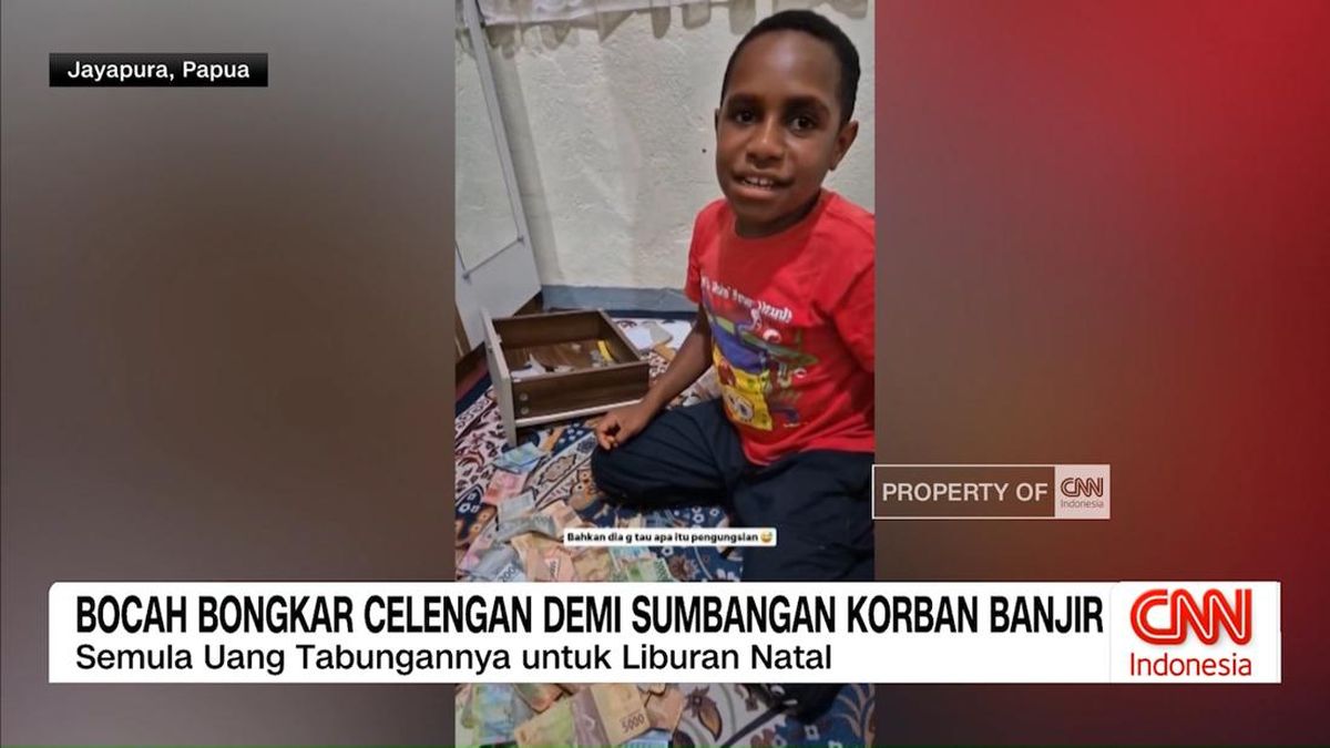 VIDEO: Bocah Bongkar Celengan demi Sumbangan Korban Banjir