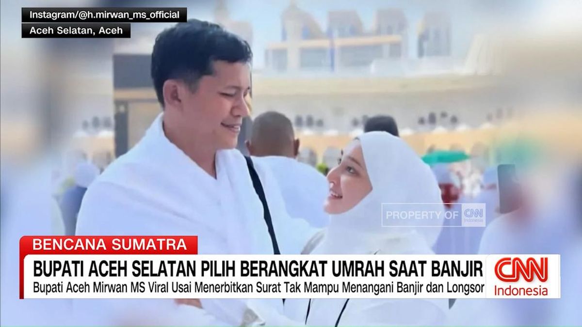 VIDEO: Bupati Aceh Selatan Pilih Berangkat Umrah saat Banjir