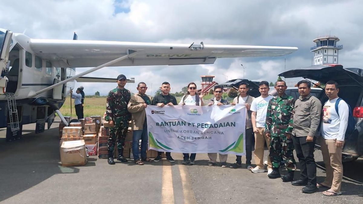 Pegadaian Tembus Daerah Terisolir Aceh Bawa 1 Ton Bantuan