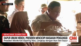 VIDEO: Dapur Umum Heboh, Presiden Mencicipi Masakan Pengungsi