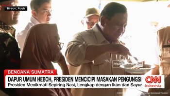 VIDEO: Dapur Umum Heboh, Presiden Mencicipi Masakan Pengungsi