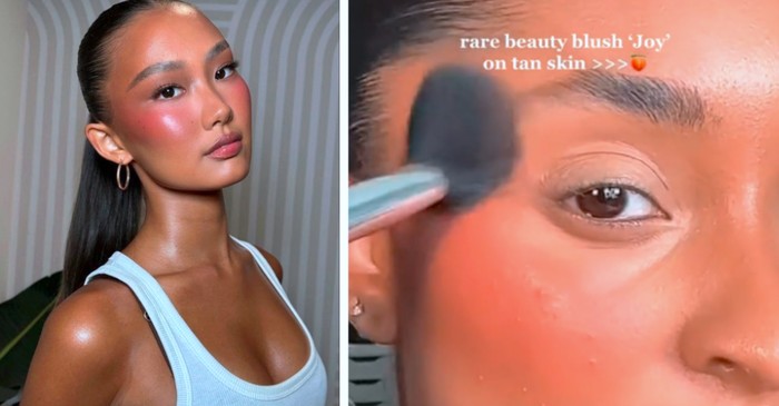 Blush coral dan terracotta yang paling cocok untuk kulit sawo matang. Hasil makeup lebih glowing/Foto: pinterst.com/Crown0988/leilanikea