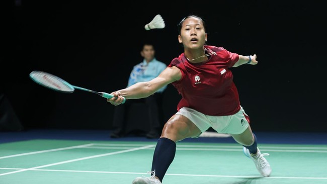 Pelatih tunggal putri Indonesia, Imam Tohari menyampaikan pesan kepada para atlet yang tampil di final beregu putri badminton SEA Games 2025, Rabu (10/12).