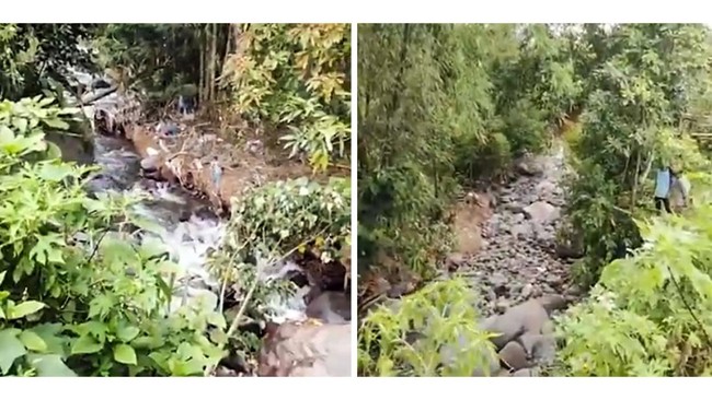 Video viral menunjukkan aliran sungai terputus di Nagari Singgalang. Ahli geologi menjelaskan fenomena ini terkait kawasan bukit kapur dan potensi bahaya.