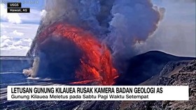 VIDEO: Letusan Gunung Kilauea Rusak Kamera Badan Geologi AS