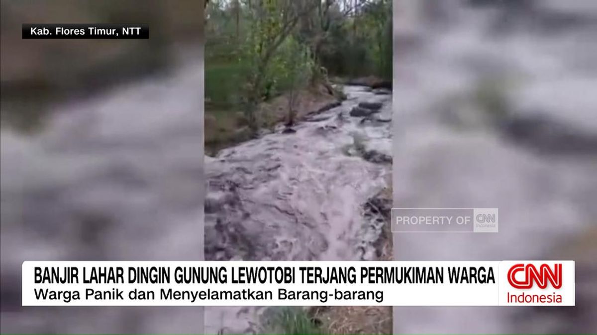 VIDEO: Banjir Lahar Dingin Gunung Lewotobi Terjang Permukiman Warga