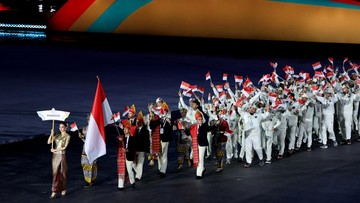 Berita Olahraga Terkini CNN Sport : FOTO: Merah Putih Berkibar di Pembukaan SEA Games 2025