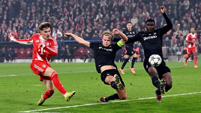 Bayern Munchen mengemas kemenangan saat menjamu Sporting Lisbon dalam lanjutan Liga Champions.