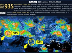 Bibit Siklon 93S Terbentuk di Samudra Hindia, Bawa Hujan untuk Wilayah Ini!