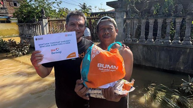 BNI memperluas penyaluran bantuan untuk masyarakat dan pegawai terdampak bencana di Sumatra. Bantuan mencakup pangan dan dukungan logistik.