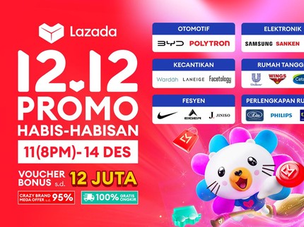 Lazada 12.12 Promo Habis-Habisan, Air Purifier hingga Mesin Cuci Dijual dengan Harga Miring