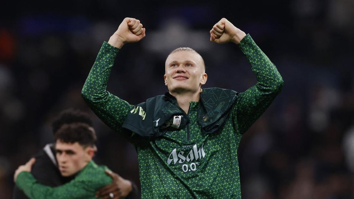 FOTO: Haaland Bikin Madrid Terjungkal