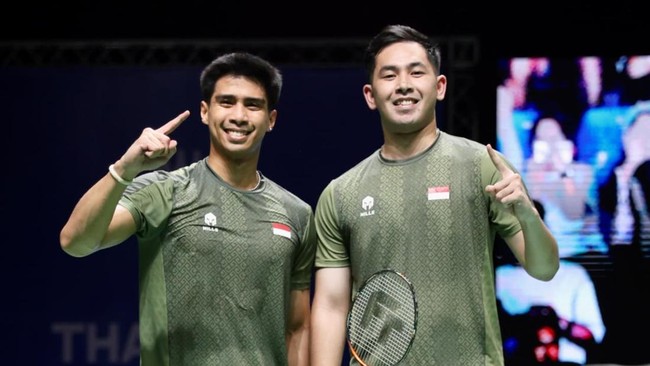 Ganda putra Indonesia Sabar Karyaman Gutama/Muhammad Reza Pahlevi Isfahani lolos ke final cabor badminton individual SEA Games 2025.