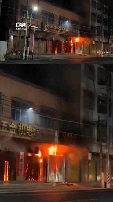 Detik-detik Kebakaran Hunian di China Tewaskan 12 Orang