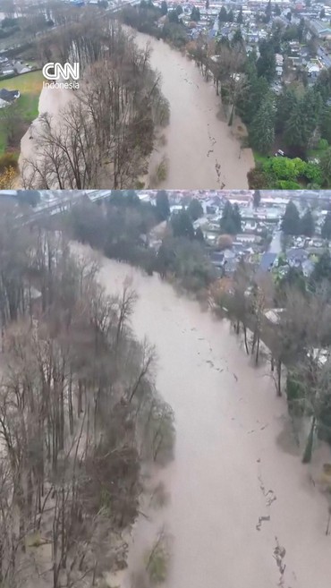 Sungai di Washington AS Meluap Imbas Badai