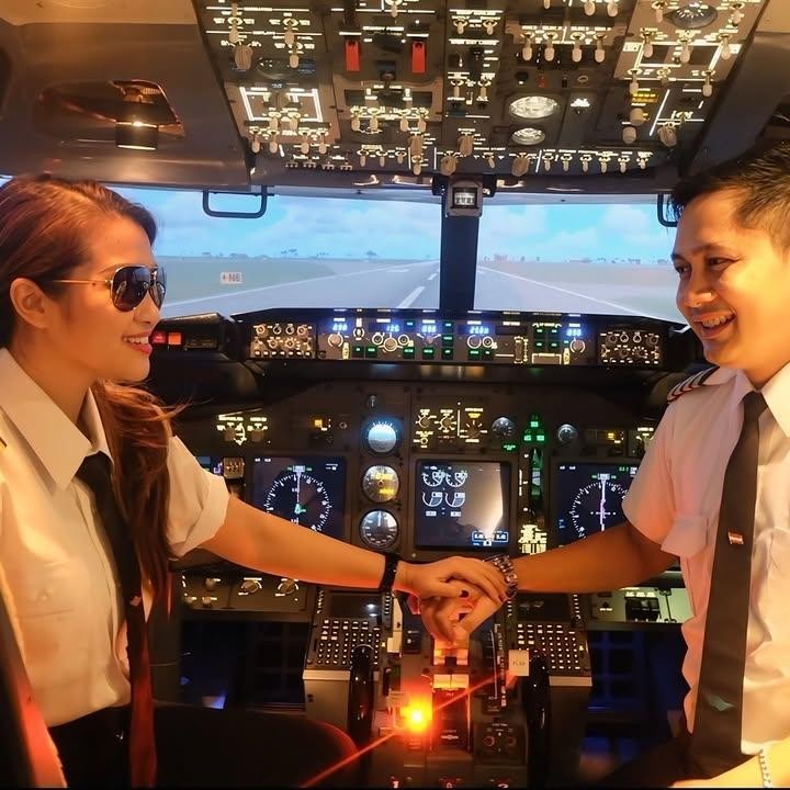 <p>Melalui unggahan di Instagram, Fitri membagikan momen-momen manisnya bersama sang suami untuk merayakan hari jadi ke-20 tahun. Dalam satu potret, Fitri memamerkan momen spesial saat kompak mengenakan seragam pilot bersama suami dan duduk di kokpit pesawat. (Foto: Instagram @fitricarlina)</p>