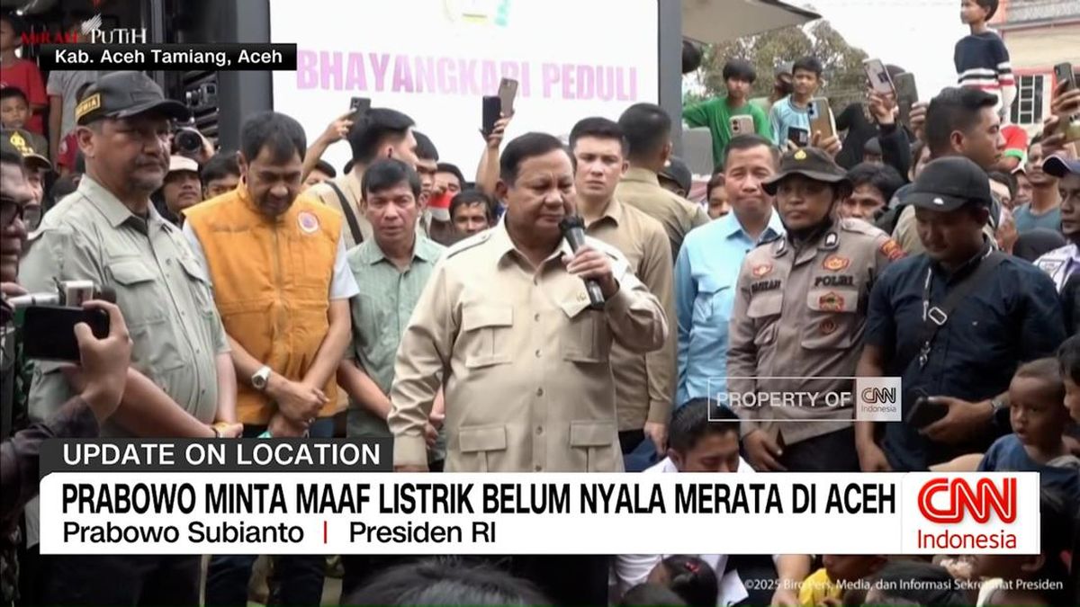 VIDEO: Prabowo Minta Maaf: Listrik Belum Menyala Merata di Aceh