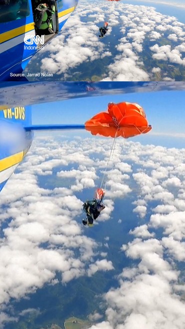 Horor Penerjun Payung Australia Tersangkut di Ekor Pesawat