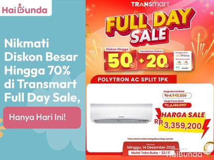 Nikmati Diskon Besar Hingga 70% di Transmart Full Day Sale, Hanya Hari Ini!