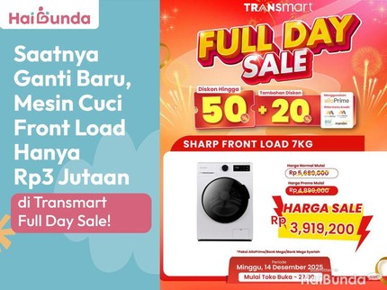 Saatnya Ganti Baru, Mesin Cuci Front Load Hanya Rp3 Jutaan di Transmart Full Day Sale!