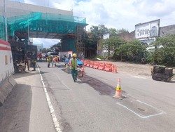 Antisipasi Kemacetan Saat Nataru, Pagar Proyek Tol Ring Road Digeser