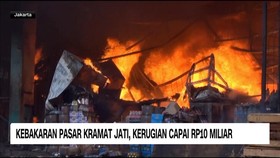 VIDEO: Kebakaran Pasar Kramat Jati, Kerugian Capai Rp10 Miliar