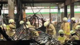 Penampakan Usai Kebakaran di Pasar Induk Kramat Jati Jaktim