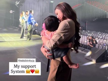 Potret Mahalini dan Selina Temani Rizky Febian Check Sound di Malaysia, Wajah Anak Tetap Disembunyikan