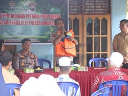 Polres Rohul Edukasi Pertolongan Pertama Bencana, Sasar Wilayah Rawan Banjir