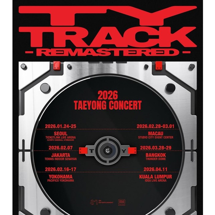 Taeyong NCT akan menggelar konser TY TRACK - REMASTERED di wilayah Asia pada 2026