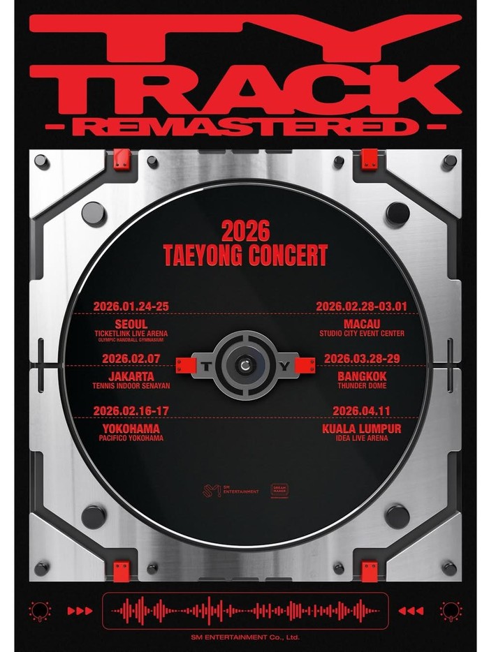 Taeyong NCT akan menggelar konser TY TRACK - REMASTERED di wilayah Asia pada 2026