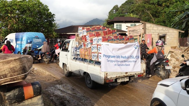 Penyaluran bantuan dilakukan secara bertahap melalui puluhan unit kerja BRI yang berlokasi di sejumlah wilayah Sumatra.
