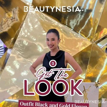 Get the Look: Outfit Black and Gold Elegan ala Gisel