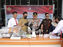 8 Kilogram Ganja dan Sabu Dimusnahkan Polres Lahat, Ada 8 Tersangka