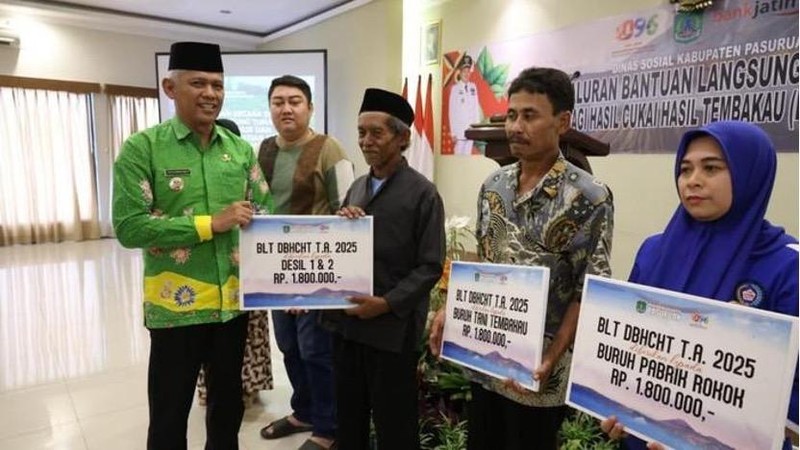 Pemkab Pasuruan Salurkan BLT DBHCHT untuk 10.758 Warga