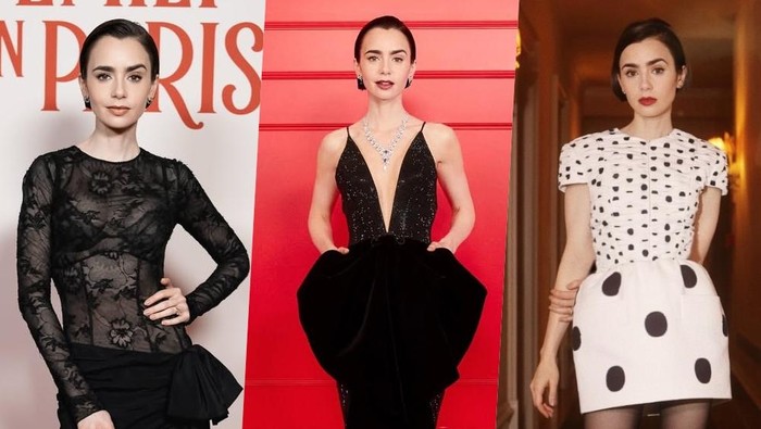 Sederet Gaya Lily Collins di Tur Promo Emily in Paris Season 5, Gaun Couture hingga Tailored Suit
