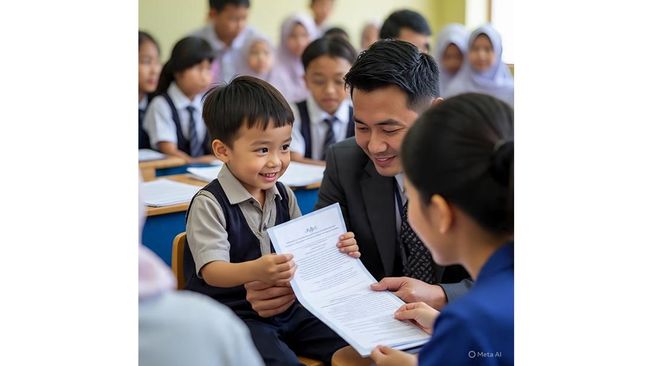 Mendukbangga atau Kepala BKKBN Wihaji mengimbau para ayah untuk mengambil rapor anak ke sekolah lewat program GEMAR.